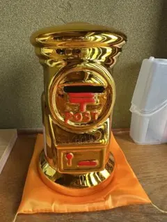 ゴールド ポスト型 置物 貯金箱