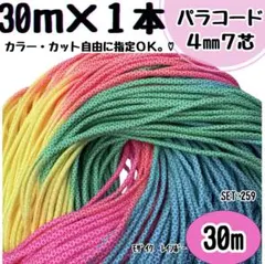 パラコード　ハンドメイド　30ｍ　モザイク　カラフル　リード　ストラップ　首輪