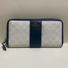 COACH コーチ 長財布 シグネチャー レザー ラウンドファスナー
