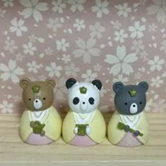【新品】おひなさま♡三人官女　ひな祭り　雛飾り3点　ナチュラルキッチン