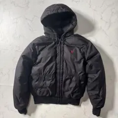 【美品】ポロバイラルフローレン　ダウンジャケット　ポニー刺繍　赤ポニー　肉厚　M