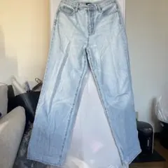 UNIQLO ワイドレッグデニム ライトブルー 25（63.5cm)