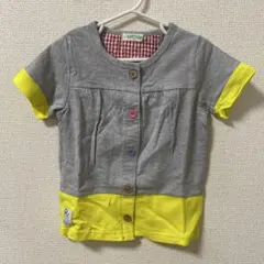 RADCHAP 半袖カットソー グレー×イエロー 110cm