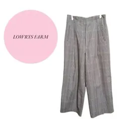 【ローリーズファーム】綿100%♡チェック柄♡ワイドパンツ♡カジュアル【М】