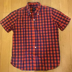 GapKids 半袖チェックシャツ L 140