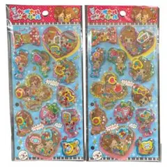 【新品】カプセルポップシール 2枚セット キラキラ ぷっくり 立体シール