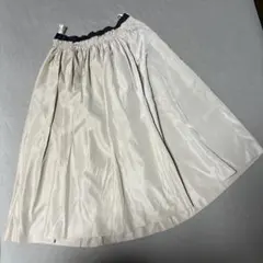 ベージュ フレアスカート ゴムウエストのサムネイル