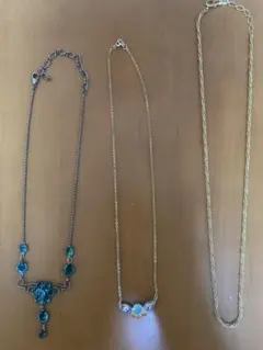 ハンドメイドネックレス3本セット