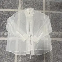 シースルーシャツ　ホワイト　シアー