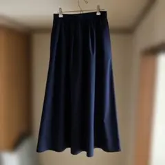 ユニクロ　ロングフレアスカート ネイビー　サイズM