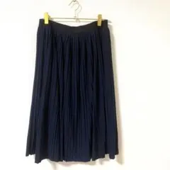 UNIQLO ユニクロ プリーツスカート ネイビー 膝丈 上品 きれいめ M