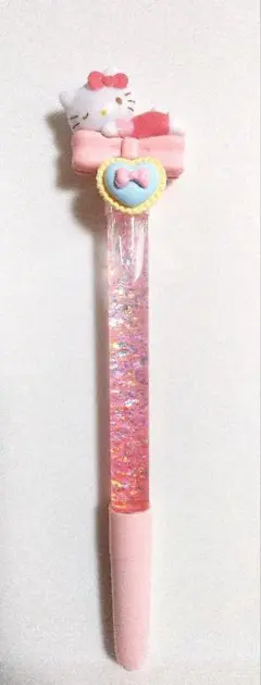 ♡ハンドメイド ピンク流砂ペン