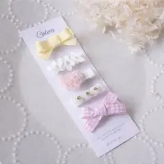 【No.22】ベビー キッズ リボン ヘアクリップ 出産祝い ヘアピン