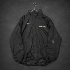 90s ナイキ　黒　ナイロンジャケット ラグラン スポーツ　チーム