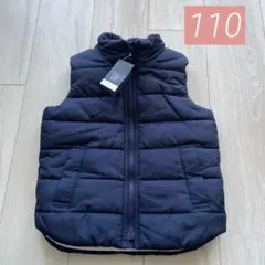 【新品】GAP キッズ　中綿ベスト　ボア　ネイビー