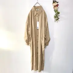 新品✨【ユニクロ】ドレープツイルシャツ シャツワンピース 大きいサイズ（XXL）