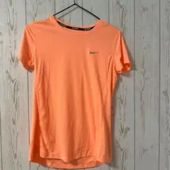 【NIKE】ナイキ DRI-FIT ランニングシャツ 半袖 レディースLオレンジ
