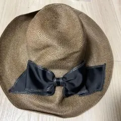 【美品】passage mignon 麦わら帽子UVカットカンカン帽