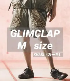 GLIMCLAP 迷彩レオパード切替ショーツ カーキ　M モード系　ストリート