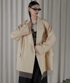 h*r様 JSELF ジゼルフ Tulle Layered Jacket - メルカリ