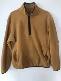 UNIQLO ユニクロ　フリース　ハーフジップ　パイピング　ブラウン　Mサイズ