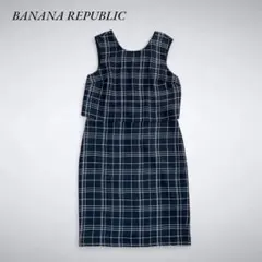 Z10-024 BANANA REPUBLIC レイヤード風ワンピース 2 紺