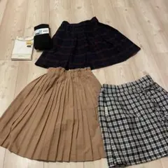 120センチ　スカート、キュロットスカート　ラブトキ　ユニクロ　冬服