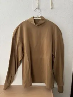 ハ*福様 UNIQLO U ヒートテックコットンタートルネックT ベージュ