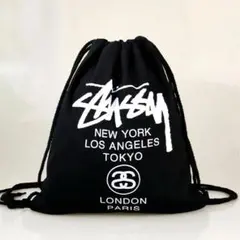 新品 STUSSY ステューシー ナップサック リュック ブラック