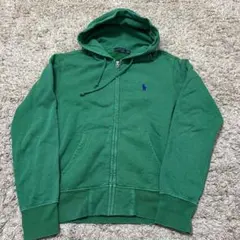 POLO Ralph Lauren ジップパーカー ポニー刺繍 M相当 グリーン