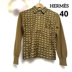 HERMES 上質カシミヤ×シルク ノースリーブドレープニット ベージュ 38 楽天市場】HERMES エルメス TWILLAINE ツイルレーヌ 切り替え