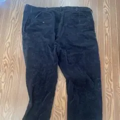 ブラック コーデュロイ ストレートパンツ