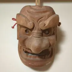 宮崎・高千穂神楽　木彫り 天狗面 壁掛け