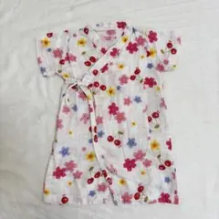 Hot Biscuits ミキハウス 甚平 ロンパース 花 60〜70cm