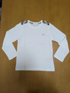 バーバリー（BURBERRY）　ロンT　白　8Y(128cm)