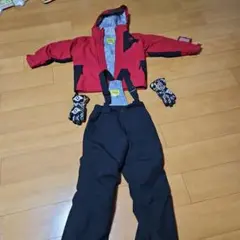 美品nima 子ども用スキーウェア 赤