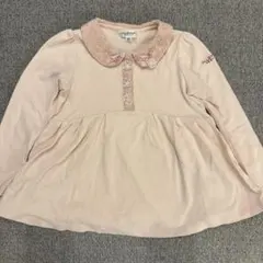 ピンク 襟付き長袖シャツ 120cm