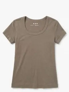 Three Dots・スリードッツ・UネックTシャツグレーSのサムネイル