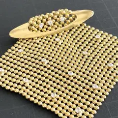 ブローチ80 ゴールド　ラインストーン