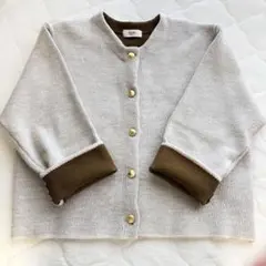 BEAMS HEART ニットカーディガン ベージュ✖️ブラウン