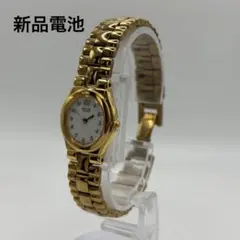 【電池交換済】 セイコー 1E20-6120 腕時計 ゴールド バングル 箱付き 電池交換済】 セイコー 1E20-6120 腕時計 ゴールド バングル 箱付き