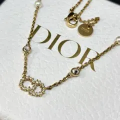 【美品】【クリスチャンディオール】ネックレス CDロゴ クレールディーリュヌ
