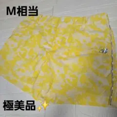 極美品✨️ニューバランスゴルフ ショートパンツ サイズ1 イエロー 総柄