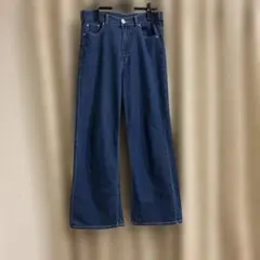 DoCLASSE デニムパンツ ワイドパンツ　インディゴブルー　Lサイズ