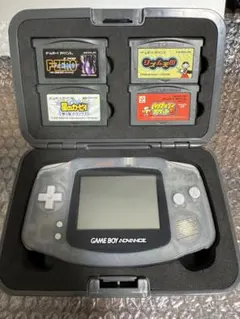 ゲームボーイアドバンス ミルキーブルー 専用ケース有 ゲーム4本おまけ