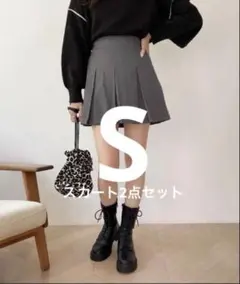 Heather ワイドプリーツミニスカート 、FUNプリーツスカート2点セット