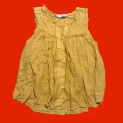 torrazzo donna ノースリーブトップス　シャツ　イエロー　M