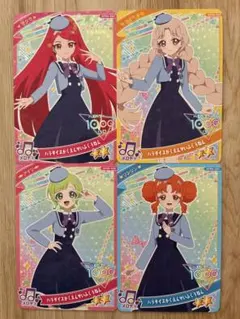 アイプリ　サクラ　タマキ　アイリ　リンリン　パラダイスがくえんせいふく4枚セット