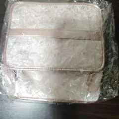 ピンク ファスナー付きポーチ 中型