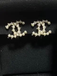 CHANEL✨ シャネル ピアス ココマーク ゴールド ストーン A18 B - メルカリ